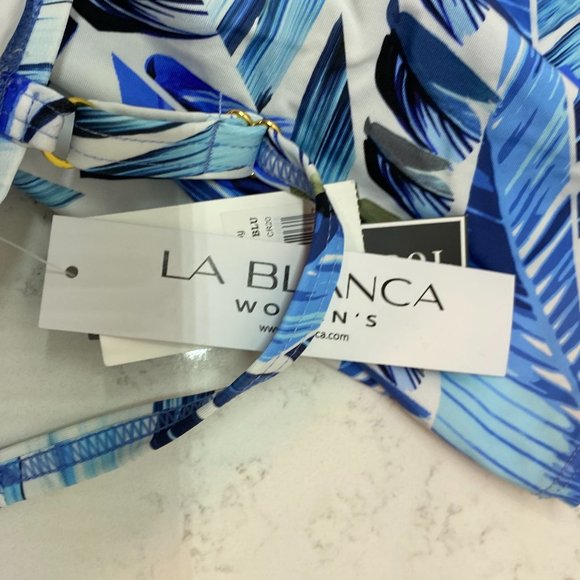 NWT La Blanca Printed Tankini Plus Size Top swimsuit - Picture 3 of 5